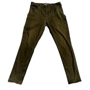 Levi Strauss Co 721 High Rise Skinny Olive Green Jeans Women Size 32